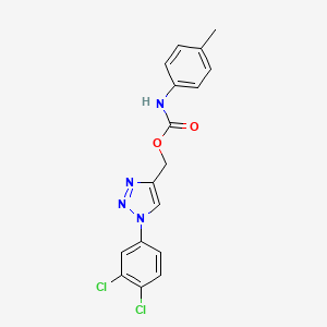 molecular formula C17H14Cl2N4O2 B2477737 [1-(3,4-二氯苯基)-1H-1,2,3-三唑-4-基]甲基 N-(4-甲苯基)氨基甲酸酯 CAS No. 338419-43-5