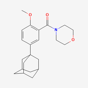 molecular formula C22H29NO3 B2477742 5-金刚烷基-2-甲氧基苯基吗啉-4-基酮 CAS No. 701248-90-0