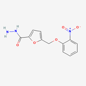molecular formula C12H11N3O5 B2477749 5-[(2-硝基苯氧基)甲基]呋喃-2-甲酰肼 CAS No. 827588-46-5