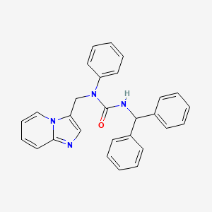 molecular formula C28H24N4O B2477750 3-苯基甲基-1-(咪唑并[1,2-a]吡啶-3-基甲基)-1-苯基脲 CAS No. 1797859-71-2