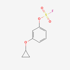 molecular formula C9H9FO4S B2477754 1-Cyclopropyloxy-3-fluorosulfonyloxybenzene CAS No. 2411272-16-5