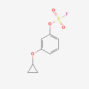 molecular formula C9H9FO4S B2477754 1-环丙氧基-3-氟磺酰氧基苯 CAS No. 2411272-16-5