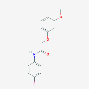 molecular formula C15H14FNO3 B2477755 N-(4-氟苯基)-2-(3-甲氧基苯氧基)乙酰胺 CAS No. 303125-75-9