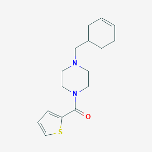 molecular formula C16H22N2OS B247776 1-(3-Cyclohexen-1-ylmethyl)-4-(2-thienylcarbonyl)piperazine 
