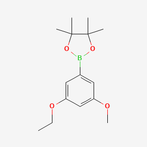 molecular formula C15H23BO4 B2477760 2-(3-Ethoxy-5-methoxyphenyl)-4,4,5,5-tetramethyl-1,3,2-dioxaborolane CAS No. 2096995-78-5