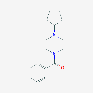 molecular formula C16H22N2O B247778 1-Benzoyl-4-cyclopentylpiperazine 
