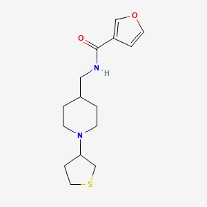 molecular formula C15H22N2O2S B2477780 N-((1-(tetrahydrothiophen-3-yl)piperidin-4-yl)methyl)furan-3-carboxamide CAS No. 2034444-65-8