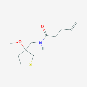 molecular formula C11H19NO2S B2477784 N-((3-甲氧基四氢噻吩-3-基)甲基)戊-4-烯酰胺 CAS No. 1797192-38-1