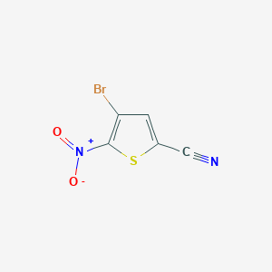 molecular formula C5HBrN2O2S B2477787 4-溴-5-硝基-噻吩-2-腈 CAS No. 31845-00-8