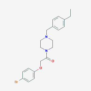 molecular formula C21H25BrN2O2 B247779 2-(4-Bromophenoxy)-1-[4-(4-ethylbenzyl)piperazin-1-yl]ethanone 