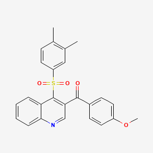 molecular formula C25H21NO4S B2477791 (4-((3,4-二甲苯磺酰基)喹啉-3-基)(4-甲氧苯基)甲酮 CAS No. 872199-39-8