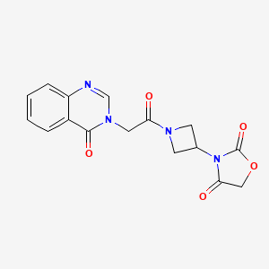 3-(1-(2-(4-oxoquinazolin-3(4H)-yl)acetyl)azetidin-3-yl)oxazolidine-2,4-dione
