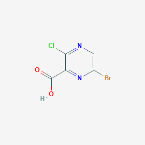 molecular formula C5H2BrClN2O2 B2477804 6-溴-3-氯吡嗪-2-甲酸 CAS No. 1260665-53-9