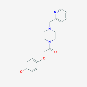 molecular formula C19H23N3O3 B247781 2-(4-Methoxyphenoxy)-1-[4-(pyridin-2-ylmethyl)piperazin-1-yl]ethanone 