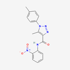 molecular formula C17H15N5O3 B2477811 5-methyl-1-(4-methylphenyl)-N-(2-nitrophenyl)-1H-1,2,3-triazole-4-carboxamide CAS No. 923226-62-4