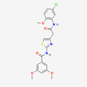 molecular formula C21H20ClN3O5S B2477812 N-(4-(2-((5-chloro-2-methoxyphenyl)amino)-2-oxoethyl)thiazol-2-yl)-3,5-dimethoxybenzamide CAS No. 921559-21-9