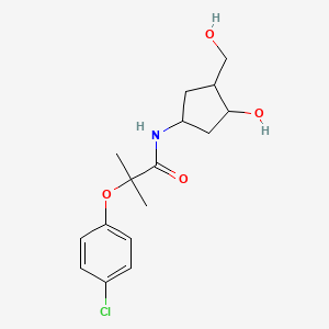 2-(4-chlorophenoxy)-N-(3-hydroxy-4-(hydroxymethyl)cyclopentyl)-2-methylpropanamide