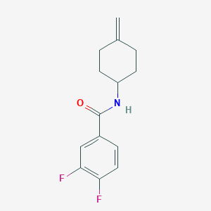 molecular formula C14H15F2NO B2477817 3,4-二氟代-N-(4-甲叉亚甲基环己基)苯甲酰胺 CAS No. 2097887-96-0