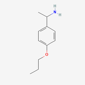 molecular formula C11H17NO B2477818 1-(4-Propoxyphenyl)ethanamine CAS No. 104179-00-2