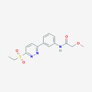 molecular formula C15H17N3O4S B2477824 N-(3-(6-(ethylsulfonyl)pyridazin-3-yl)phenyl)-2-methoxyacetamide CAS No. 941898-45-9