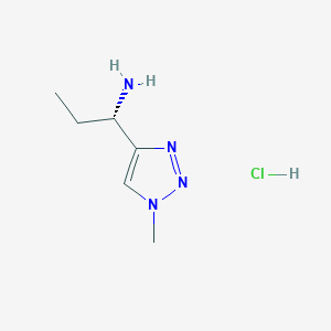 molecular formula C6H13ClN4 B2477827 (1S)-1-(1-Methyltriazol-4-yl)propan-1-amine;hydrochloride CAS No. 2580097-43-2