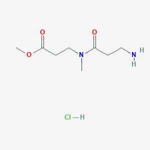 molecular formula C8H17ClN2O3 B2477832 Methyl 3-[3-aminopropanoyl(methyl)amino]propanoate;hydrochloride CAS No. 2411292-54-9