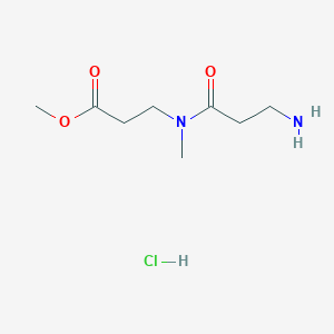 molecular formula C8H17ClN2O3 B2477832 3-[3-氨基丙酰(甲基)氨基]丙酸甲酯;盐酸盐 CAS No. 2411292-54-9