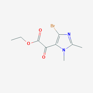 molecular formula C9H11BrN2O3 B2477834 Ethyl 2-(5-bromo-2,3-dimethylimidazol-4-yl)-2-oxoacetate CAS No. 2470437-43-3