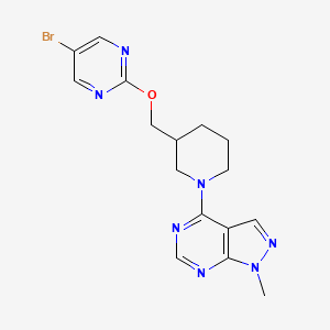 4-[3-[(5-Bromopyrimidin-2-yl)oxymethyl]piperidin-1-yl]-1-methylpyrazolo[3,4-d]pyrimidine