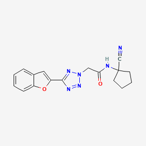 2-[5-(1-benzofuran-2-yl)-2H-1,2,3,4-tetrazol-2-yl]-N-(1-cyanocyclopentyl)acetamide