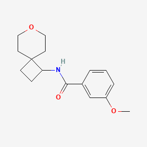 3-methoxy-N-(7-oxaspiro[3.5]nonan-1-yl)benzamide