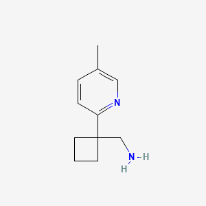 molecular formula C11H16N2 B2477859 [1-(5-Methylpyridin-2-yl)cyclobutyl]methanamine CAS No. 1516275-23-2
