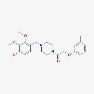 molecular formula C23H30N2O5 B247786 1-[(3-Methylphenoxy)acetyl]-4-(2,3,4-trimethoxybenzyl)piperazine 