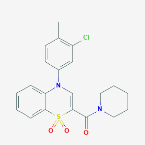molecular formula C21H21ClN2O3S B2477877 N-(2-azepan-1-ylethyl)-2-[4-(benzylthio)-1H-pyrrolo[3,2-c]pyridin-1-yl]acetamide CAS No. 1251580-72-9