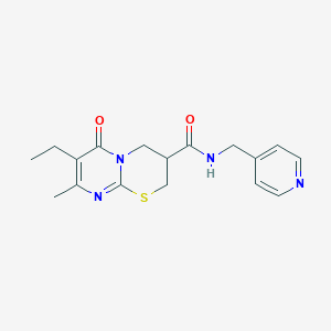 7-ethyl-8-methyl-6-oxo-N-(pyridin-4-ylmethyl)-2,3,4,6-tetrahydropyrimido[2,1-b][1,3]thiazine-3-carboxamide