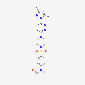 N-(4-((4-(6-(3,5-dimethyl-1H-pyrazol-1-yl)pyridazin-3-yl)piperazin-1-yl)sulfonyl)phenyl)acetamide