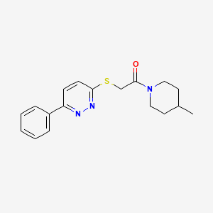 1-(4-Methylpiperidin-1-yl)-2-(6-phenylpyridazin-3-yl)sulfanylethanone