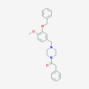 molecular formula C27H30N2O3 B247790 1-[3-(Benzyloxy)-4-methoxybenzyl]-4-(phenylacetyl)piperazine 