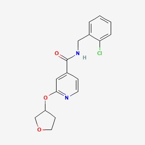 molecular formula C17H17ClN2O3 B2477903 N-(2-chlorobenzyl)-2-((tetrahydrofuran-3-yl)oxy)isonicotinamide CAS No. 1903867-11-7