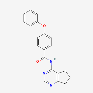 molecular formula C20H17N3O2 B2477910 N-(6,7-二氢-5H-环戊[d]嘧啶-4-基)-4-苯氧基苯甲酰胺 CAS No. 946274-31-3