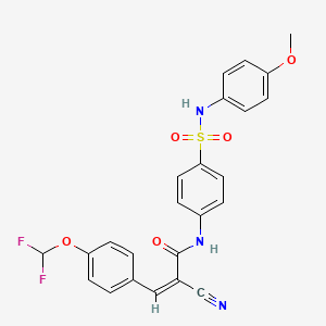 (Z)-2-Cyano-3-[4-(difluoromethoxy)phenyl]-N-[4-[(4-methoxyphenyl)sulfamoyl]phenyl]prop-2-enamide