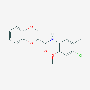 molecular formula C17H16ClNO4 B2477914 N-(4-chloro-2-methoxy-5-methylphenyl)-2,3-dihydro-1,4-benzodioxine-3-carboxamide CAS No. 449170-44-9