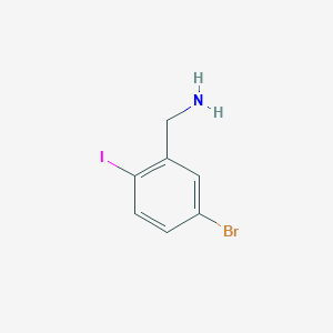 molecular formula C7H7BrIN B2477918 (5-Bromo-2-iodophenyl)methanamine CAS No. 771581-39-6