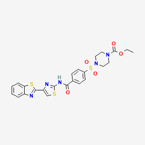 Ethyl 4-((4-((4-(benzo[d]thiazol-2-yl)thiazol-2-yl)carbamoyl)phenyl)sulfonyl)piperazine-1-carboxylate
