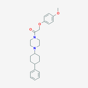 2-(4-Methoxyphenoxy)-1-[4-(4-phenylcyclohexyl)piperazin-1-yl]ethanone