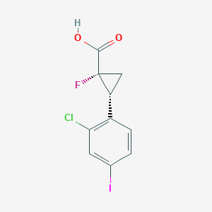 (1R,2R)-2-(2-Chloro-4-iodophenyl)-1-fluorocyclopropane-1-carboxylic acid