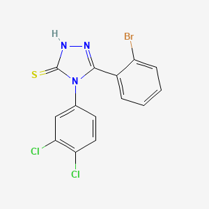 5-(2-bromophenyl)-4-(3,4-dichlorophenyl)-4H-1,2,4-triazole-3-thiol