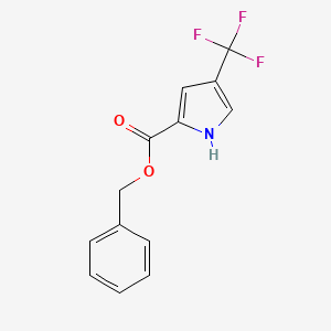 molecular formula C13H10F3NO2 B2477940 Benzyl 4-(trifluoromethyl)-1H-pyrrole-2-carboxylate CAS No. 2445790-99-6