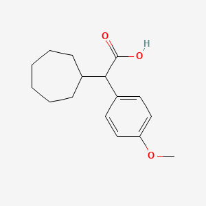 2-Cycloheptyl-2-(4-methoxyphenyl)acetic acid