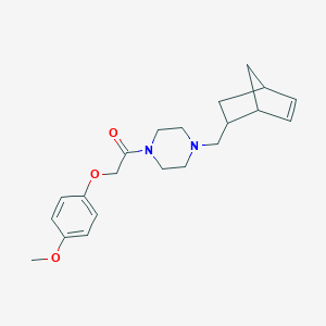 molecular formula C21H28N2O3 B247795 1-(4-Bicyclo[2.2.1]hept-5-en-2-ylmethyl-piperazin-1-yl)-2-(4-methoxy-phenoxy)-ethanone 